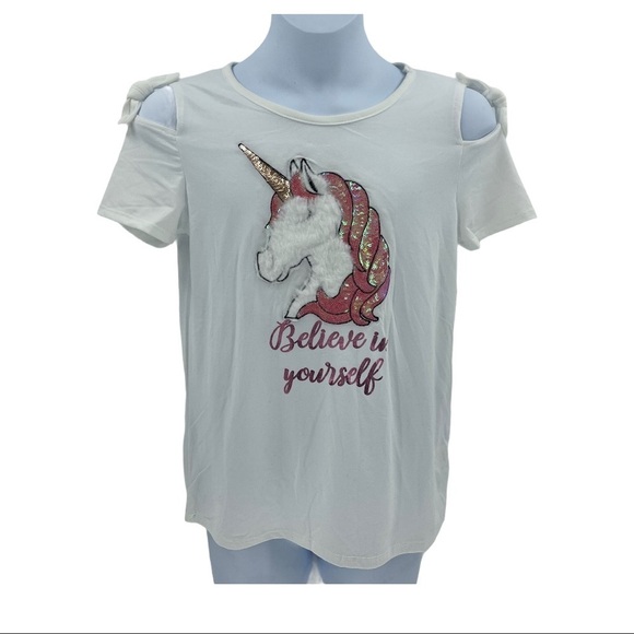 btween Other - btween Unicorn Sequin Cold Shoulder Top Size 12